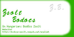 zsolt bodocs business card
