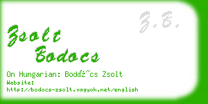 zsolt bodocs business card